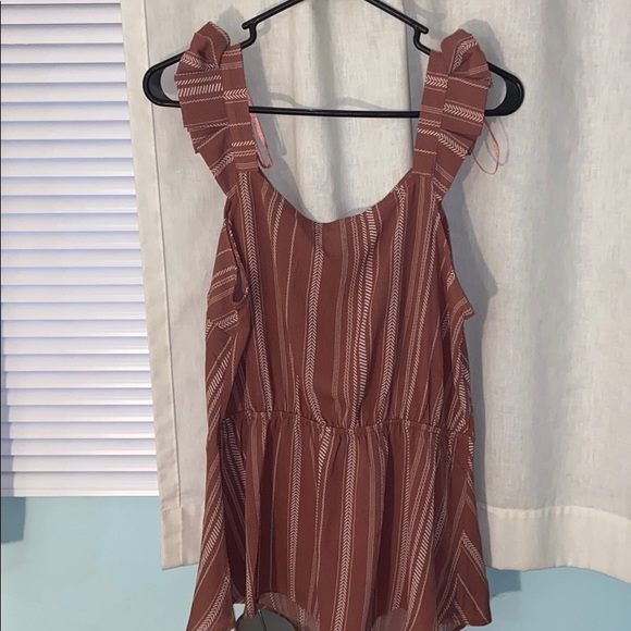 Chevron Peplum Summer Tank - Picture 3 of 3